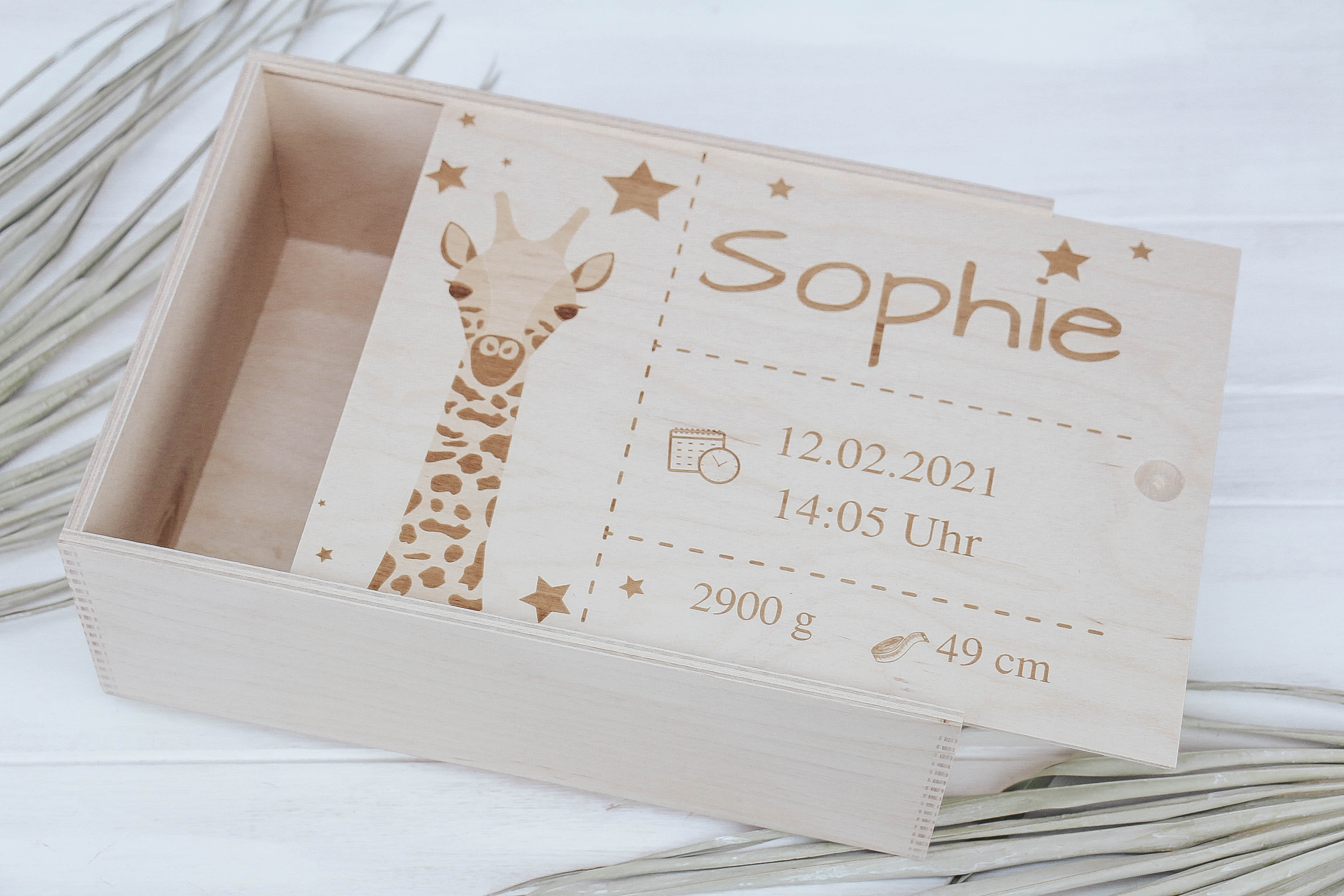 Erinnerungsbox Giraffe personaliersiert