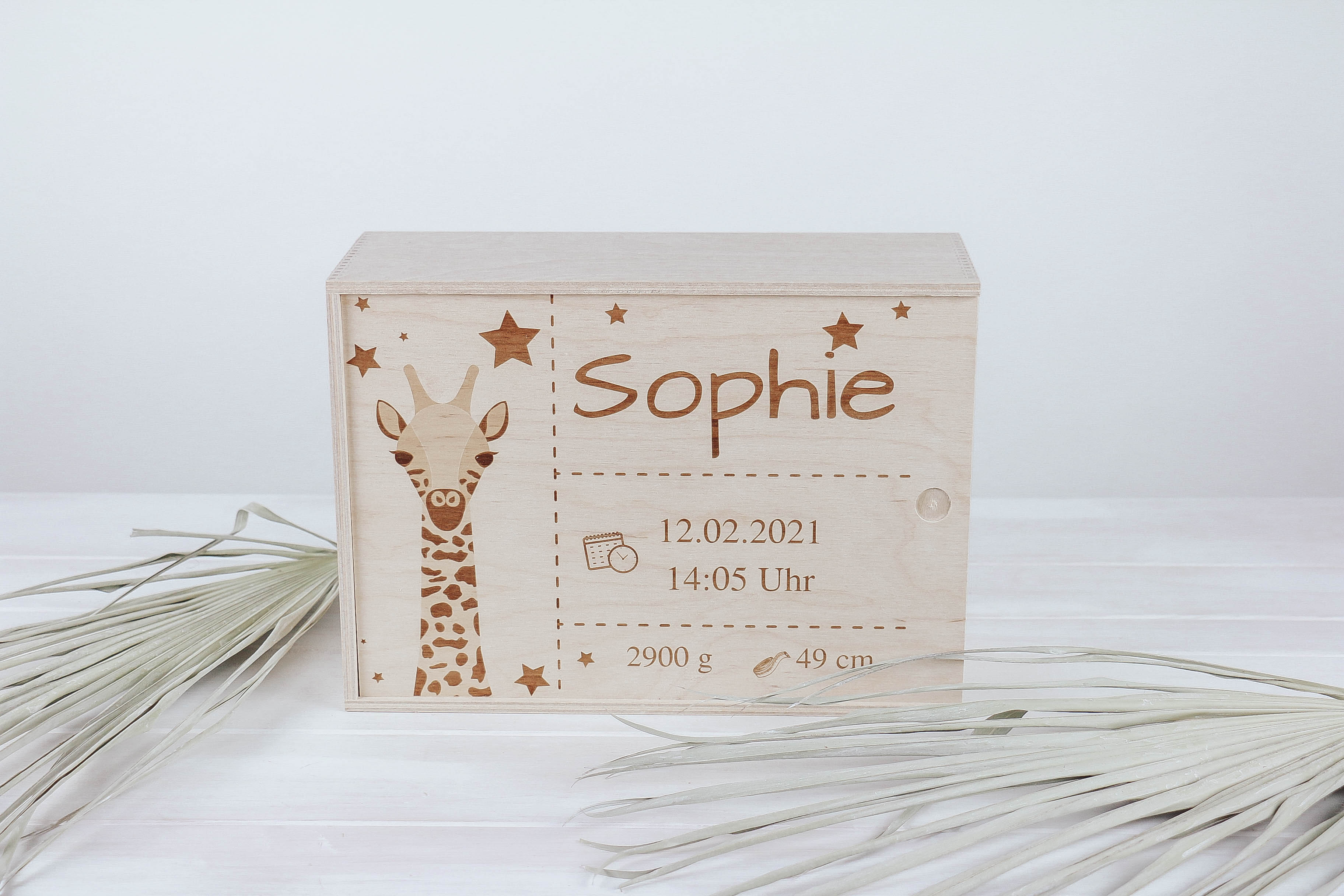 Erinnerungsbox Giraffe personaliersiert