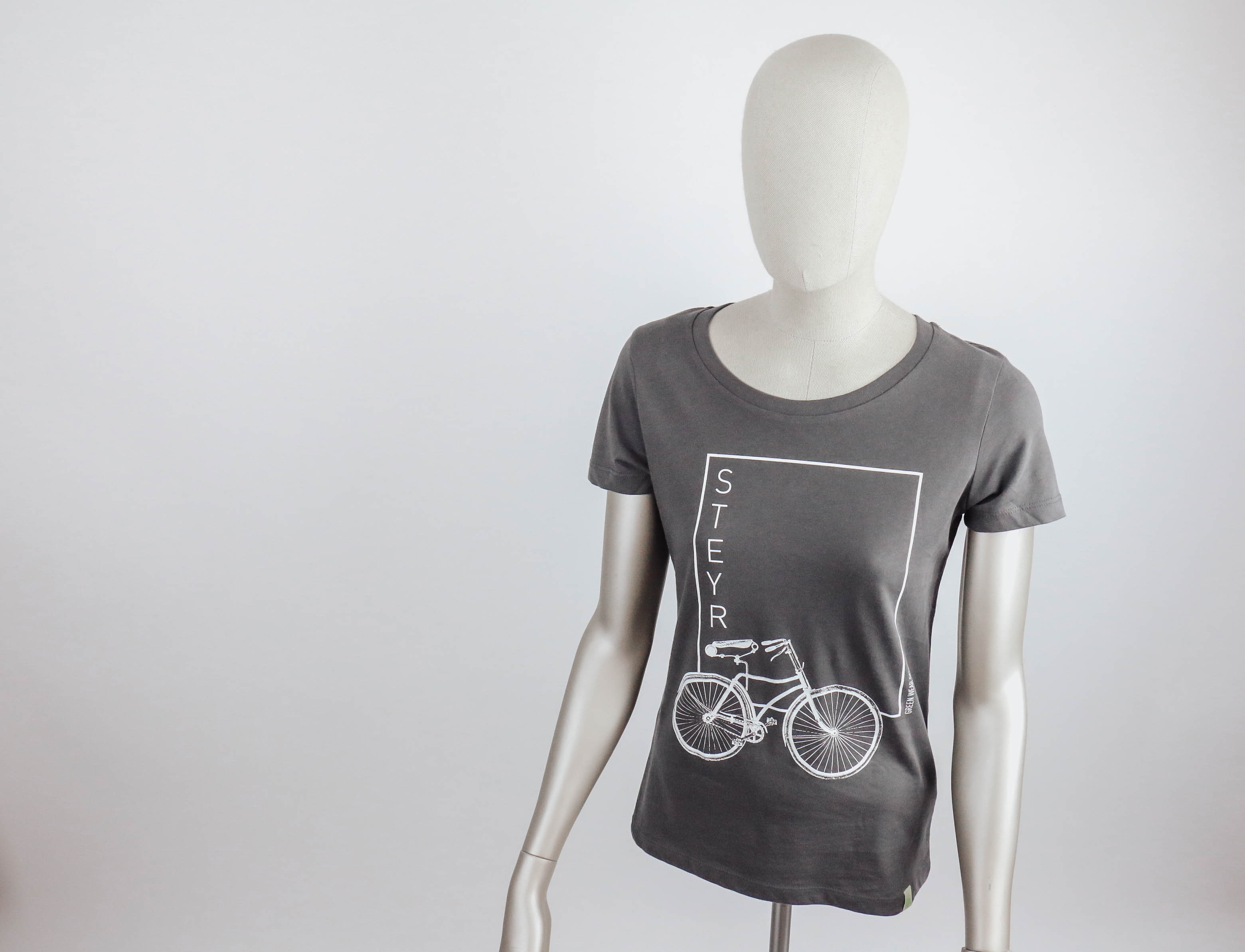 Damen T-Shirt *Steyr Fahrrad* Anthrazit